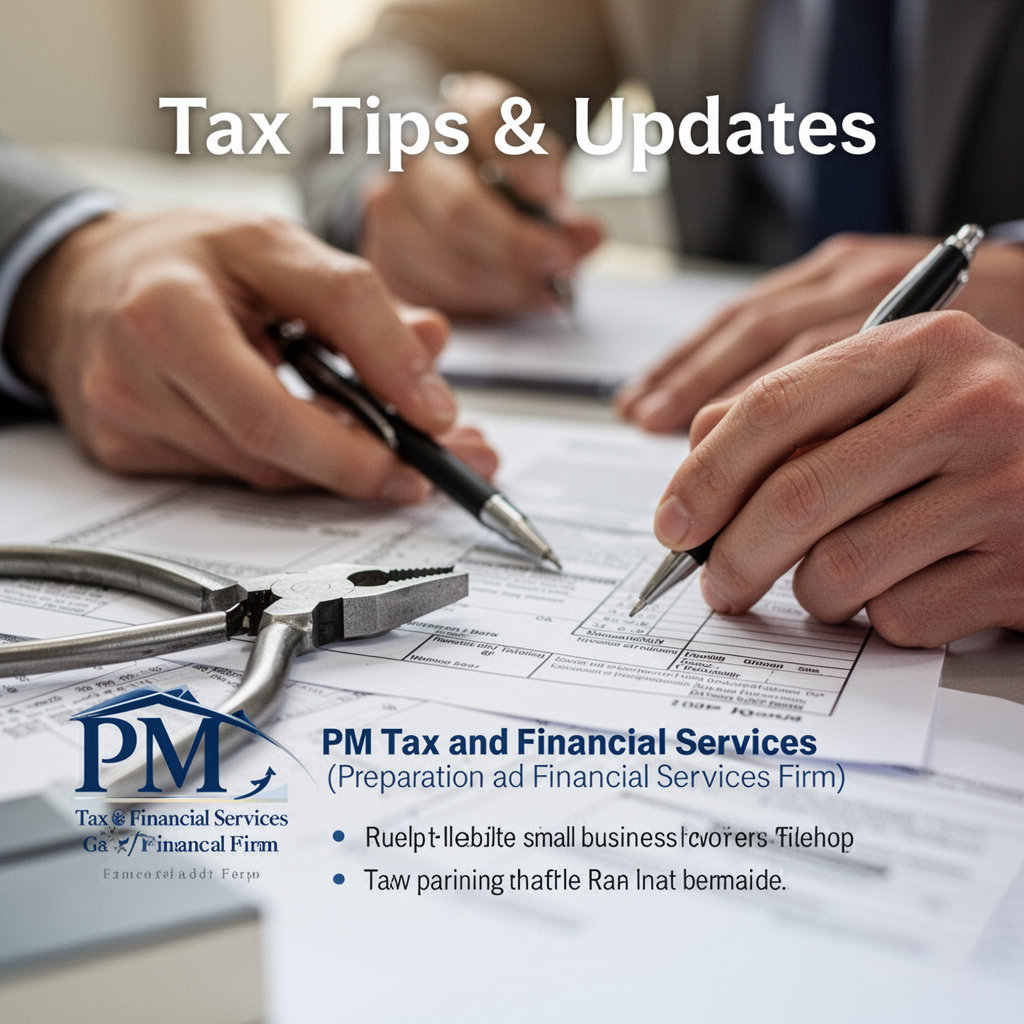 PM Tax and Financial Services expert tax preparer sharing important tax tips and updates for San Diego clients